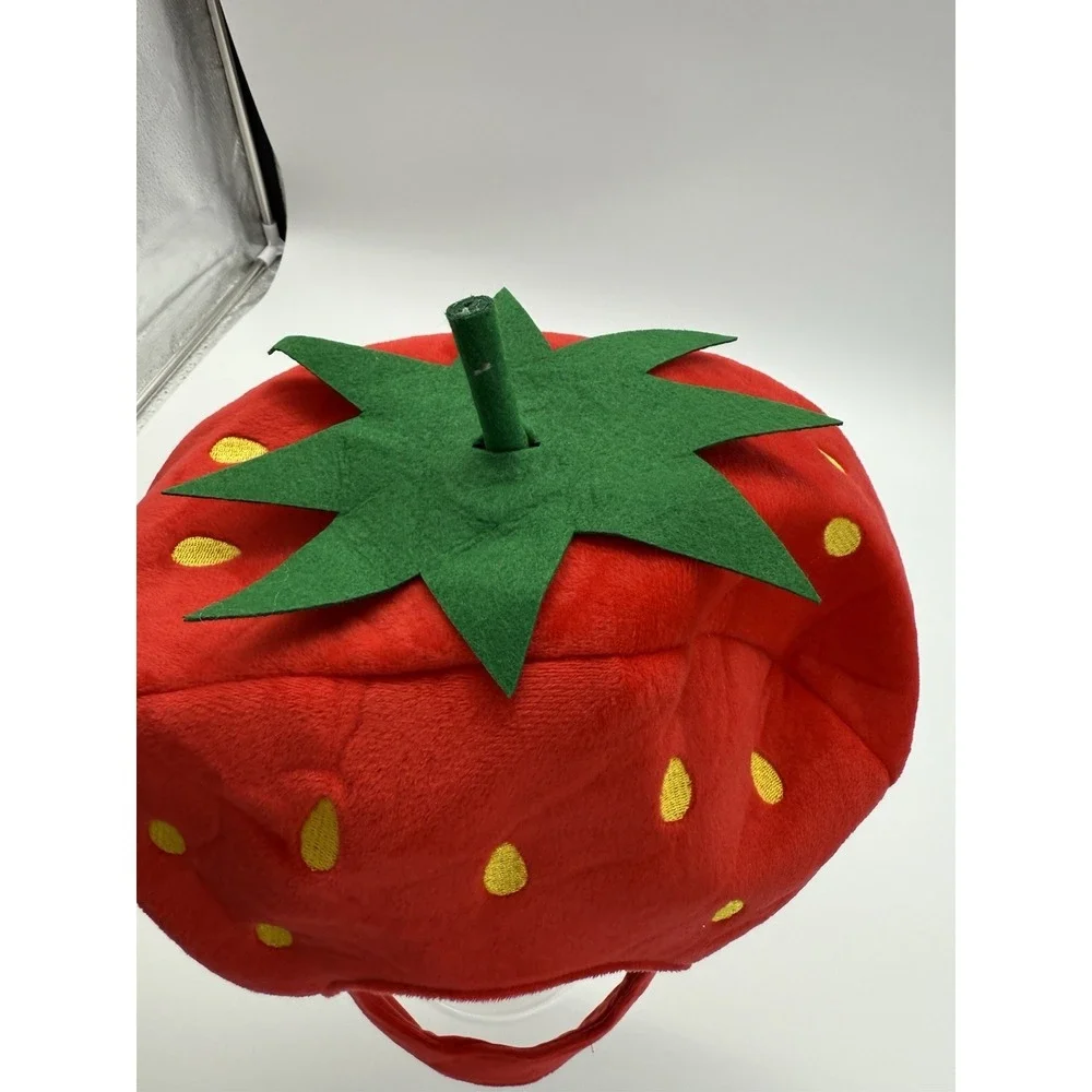 Cute Plush Hat Strawberry Soft‎ Funny Novelty Costume Accessories for Dress up